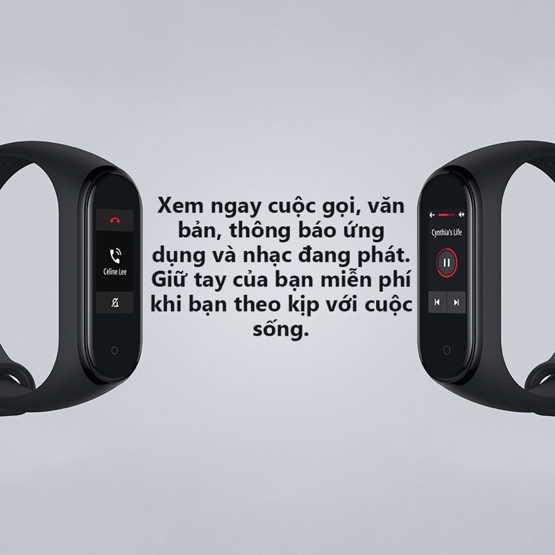 (Tiếng Việt) Vòng đeo tay thông minh Xiaomi Mi Band 4 Màu Đen