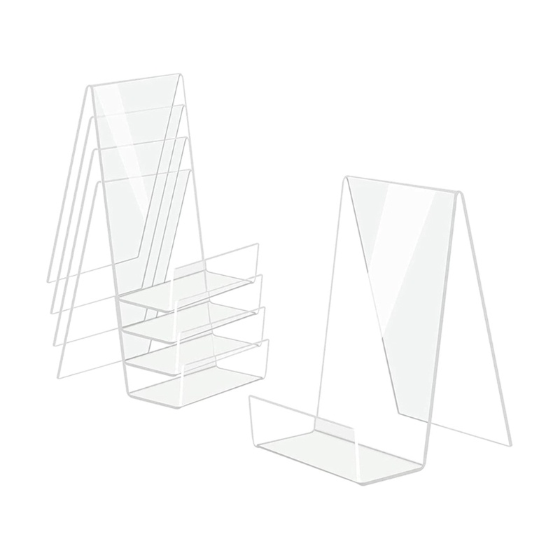 Bộ 5 Giá Đỡ Sách Bằng Acrylic Trong Suốt Kích Thước 3.93X1.57X5.70Inch