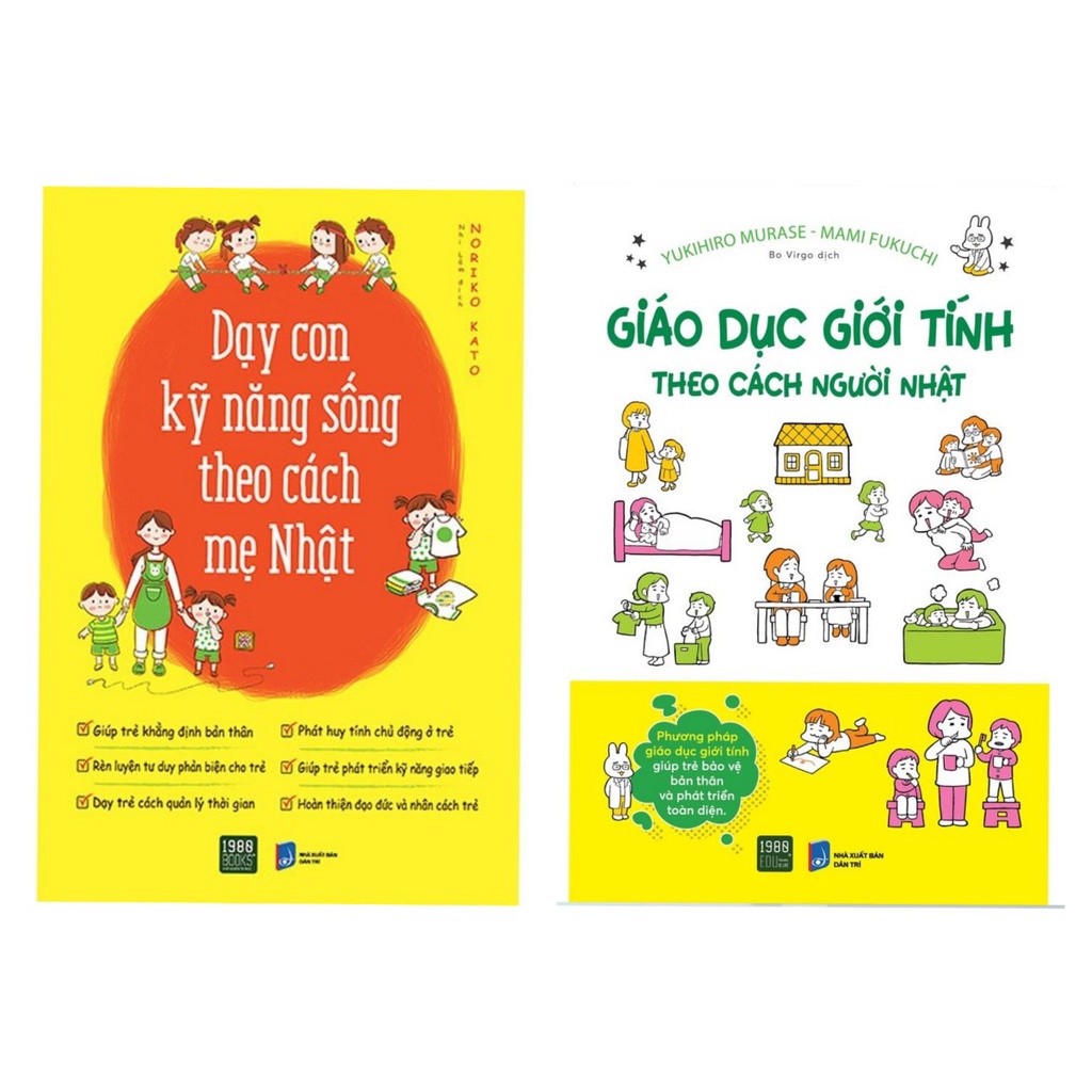 Sách Combo 2 cuốn : Dạy con kỹ năng sống theo cách mẹ nhật 1980 + Giáo dục giới tính theo cách người Nhật 1980