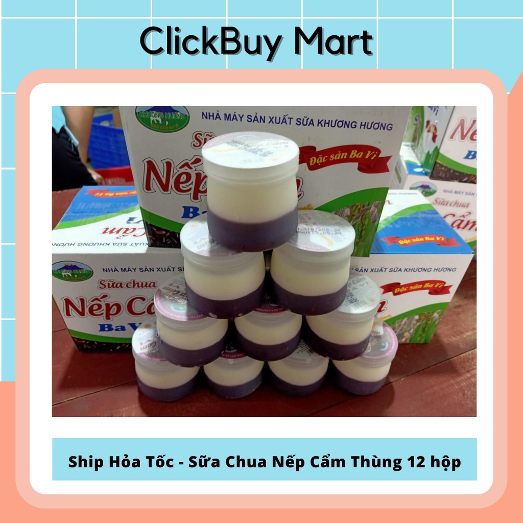 Thùng Sữa chua Nếp Cẩm khương hương 110g – 12 hũ/ thùng