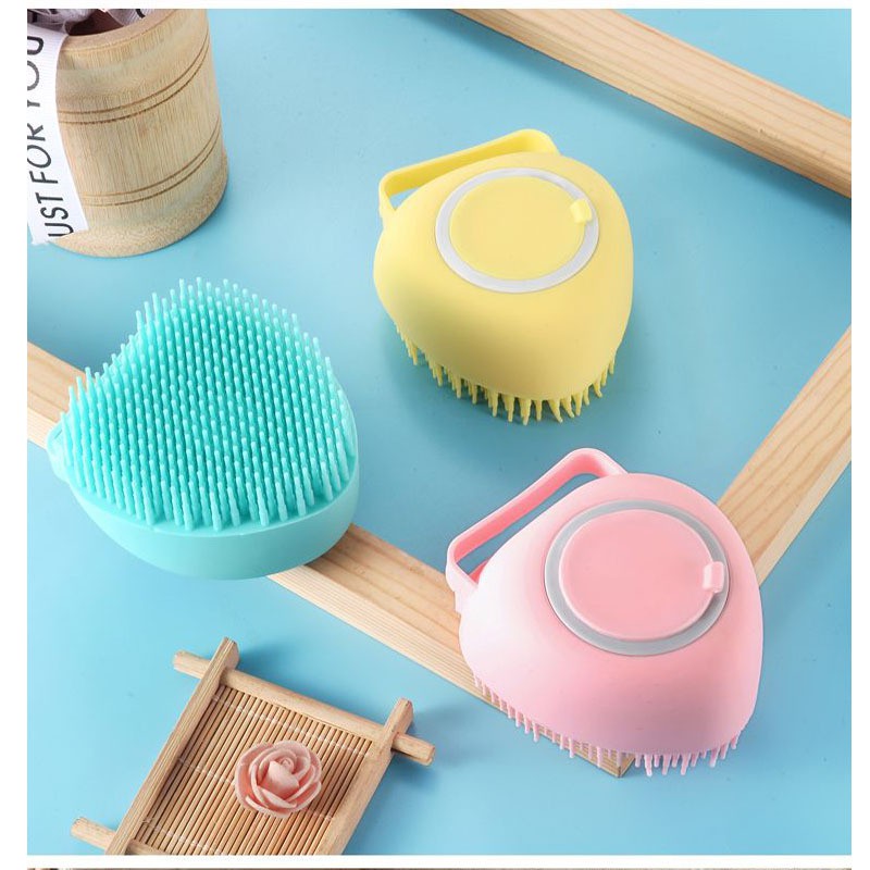 Bàn chải gội đầu cho trẻ em Bàn chải massage đầu silicone Bàn chải pha chế Sữa tắm mát xa da đầu cho chó cưng Bàn chải gội đầu