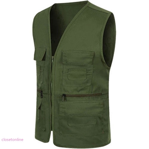 Áo khoác câu cá không tay phối túi thời trang cho nam | BigBuy360 - bigbuy360.vn