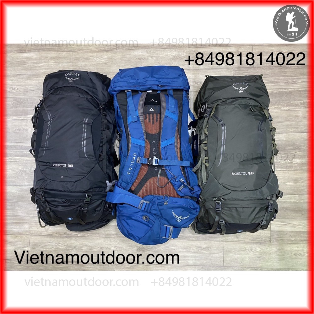 Balo Phượt Osprey Kestrel 38 HÀNG XỊN XUẤT DƯ - balo nam du lịch - balo trekking - hiking - leo núi  ❤️BẢO HÀNH 60TH❤️