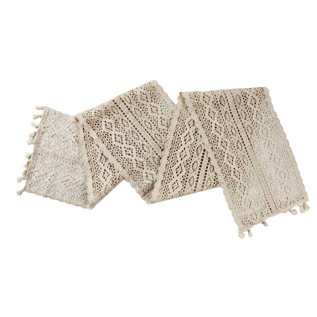 Khăn trải bài Runner bằng chất liệu cotton trang trí tua rua phong cách retro | BigBuy360 - bigbuy360.vn