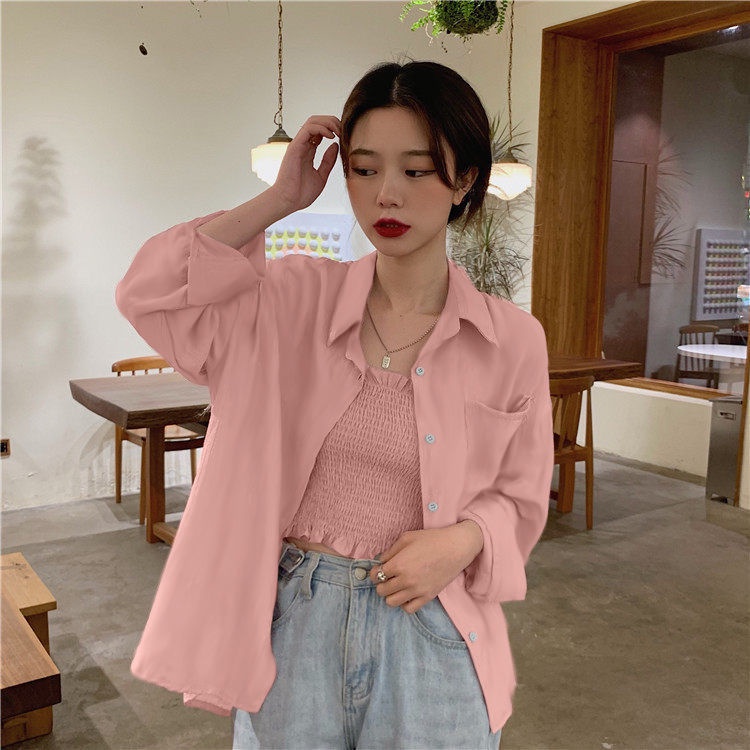 Set Áo Sơ Mi Dài Tay Và Áo Khoác Ngoài Thời Trang Mùa Hè Dành Cho Nữ