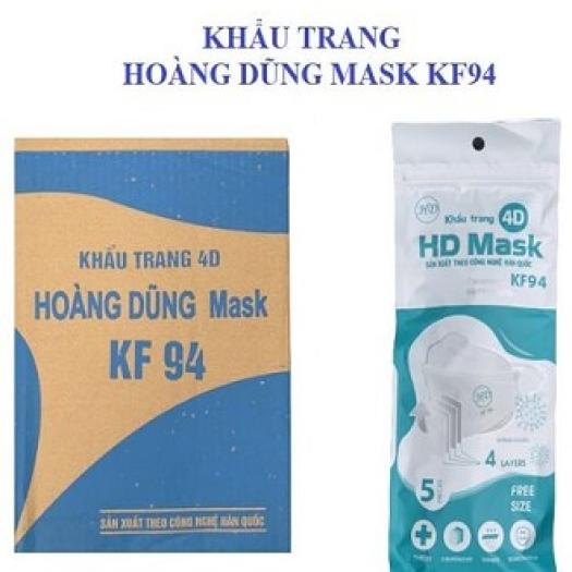 THÙNG 300 CHIẾC KHẨU TRANG HÌNH CÁ  HOÀNG DŨNG 4D KF94 MASK CHỐNG BỤI KHÁNG KHUẨN