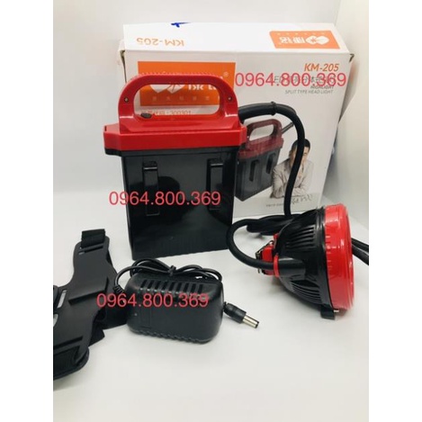 Đèn pin đội đầu siêu sang KM205 40 giờ sáng  Rẻ Vô Địch
