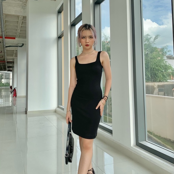 Đầm Thun Ôm Hai Dây - EDINI - D1501