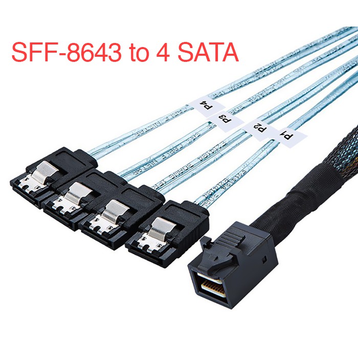 Cable MiniSAS HD-8643 12Gb to 4 sata 50cm