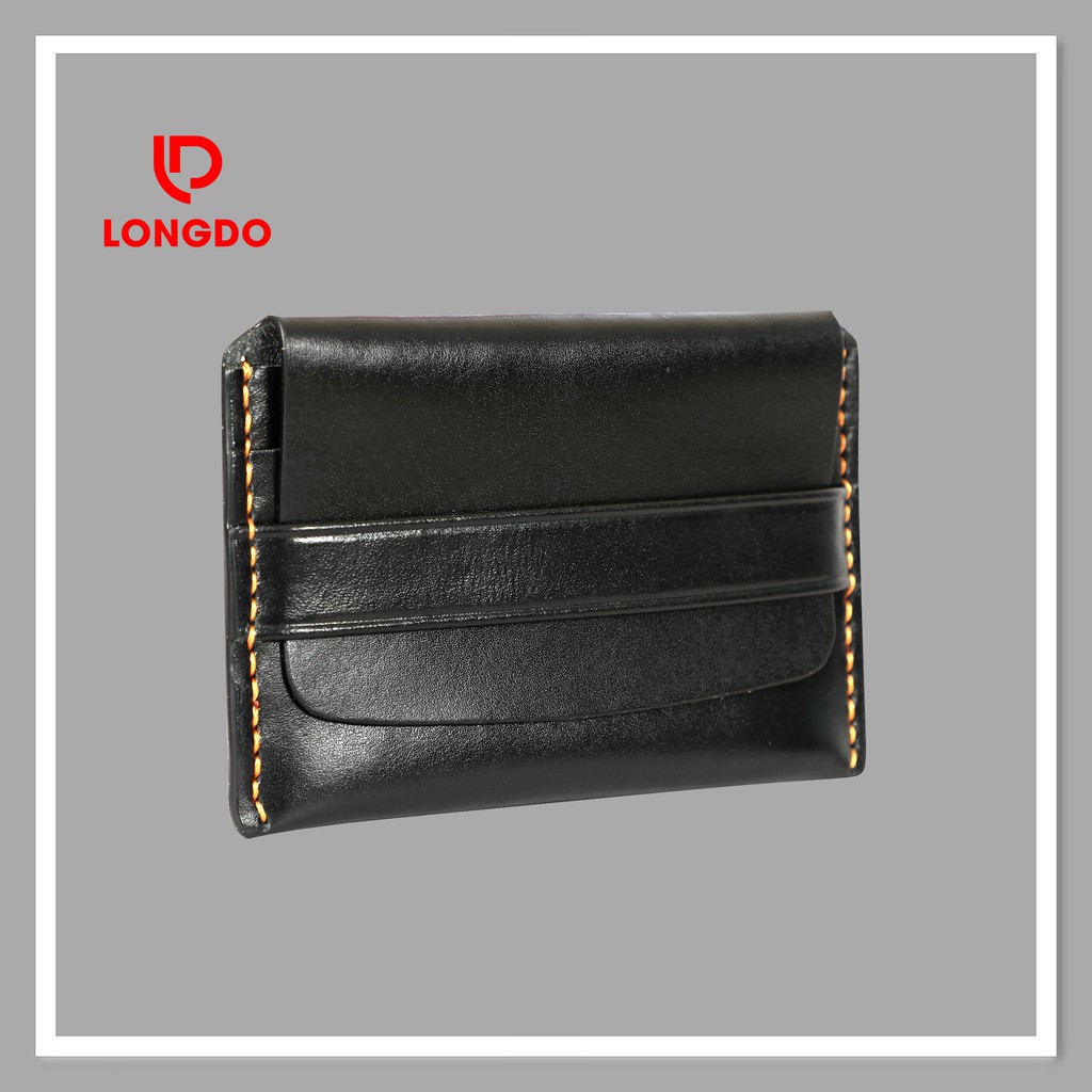 Ví đựng thẻ nam cao cấp - Cam kết 100% da bò thật - Hàng chính hãng thương hiệu Longdo Leather - C01