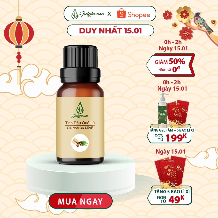 Tinh dầu quế 10ml JULYHOUSE