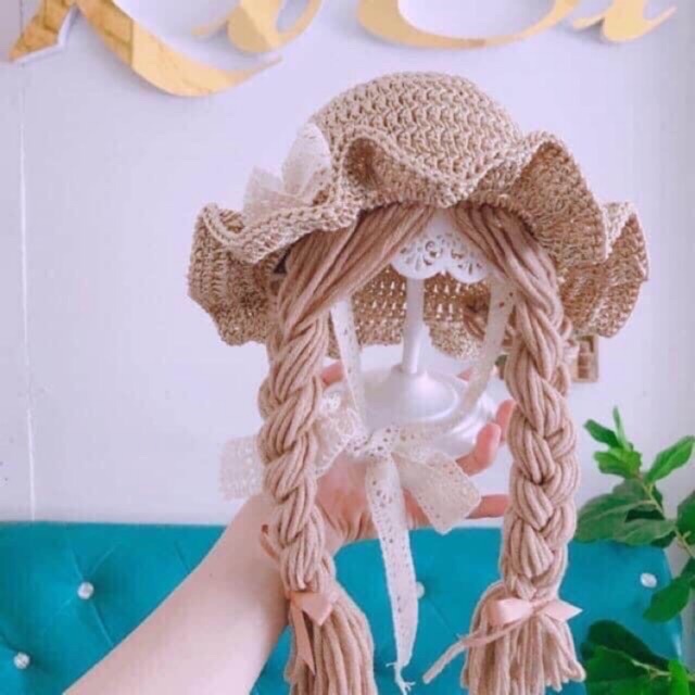 Sét nón len cho bé handmade