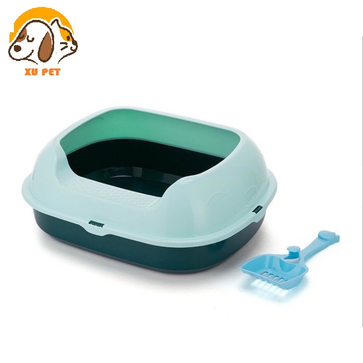 Chậu Đựng Cát Vệ Sinh Cho Cho Chó Mèo Tặng Kèm Xẻng Xúc Cát
