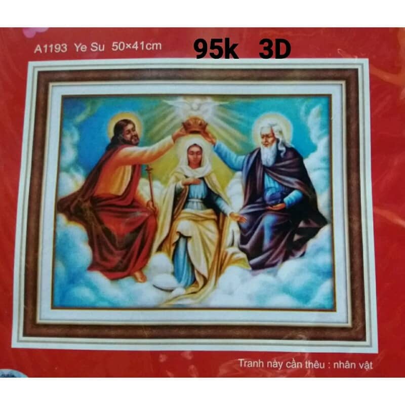 Tranh Thêu Chữ Thập Gia Đình Thánh Gia A1193 (50x41cm)