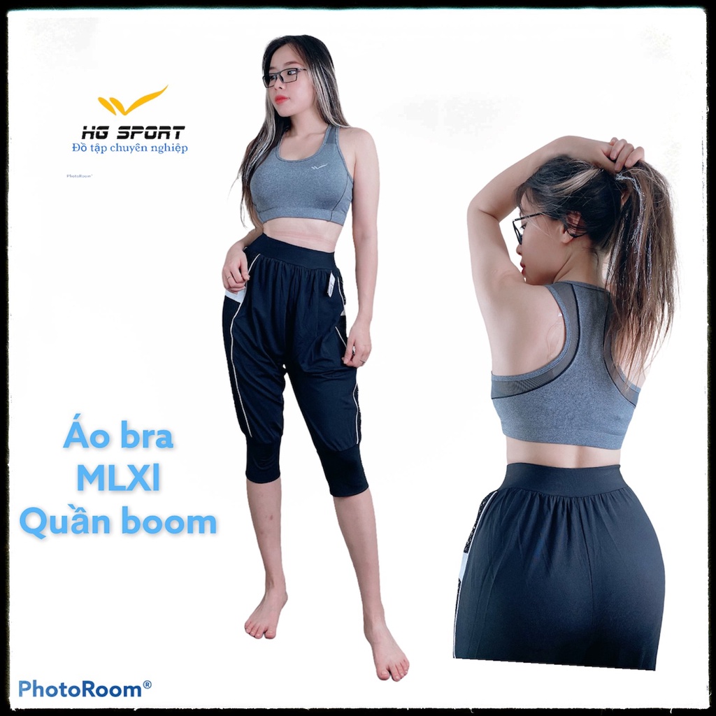 Áo Bra Tập Gym, Yoga, Zumba,  Aerobic nữ , Bra phối lưới kèm mút Hg Sport BR701