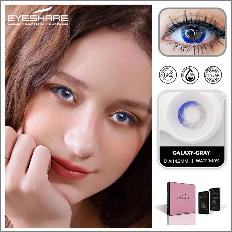 Cặp kính áp tròng EYESHARE nhiều màu sắc tùy chọn phong cách thời trang trẻ trung