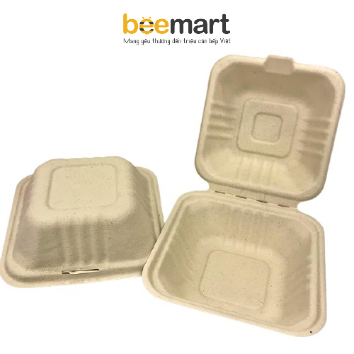 Hộp Bã Mía Vuông kt 15x15x8 cm