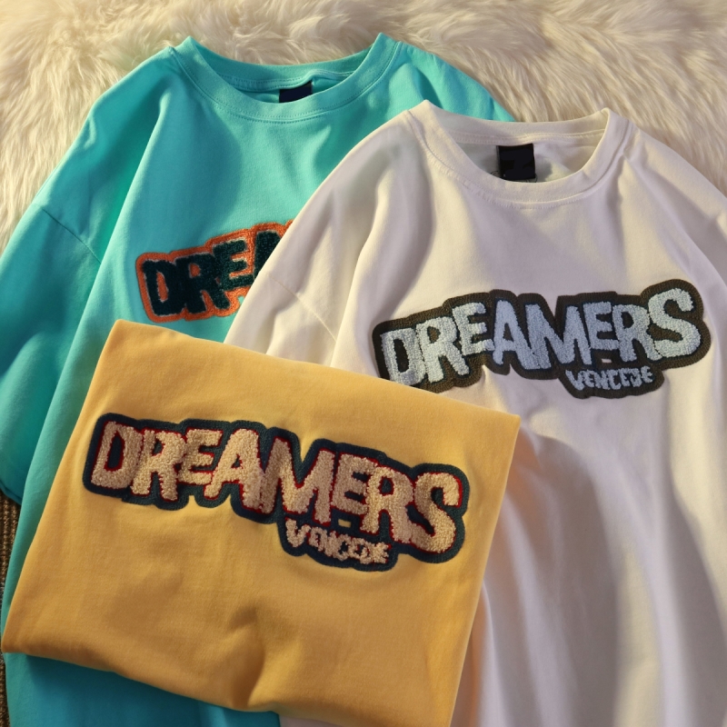 SUXI Áo Thun Nữ Ngắn Tay Cổ Tròn In Chữ Thời Trang