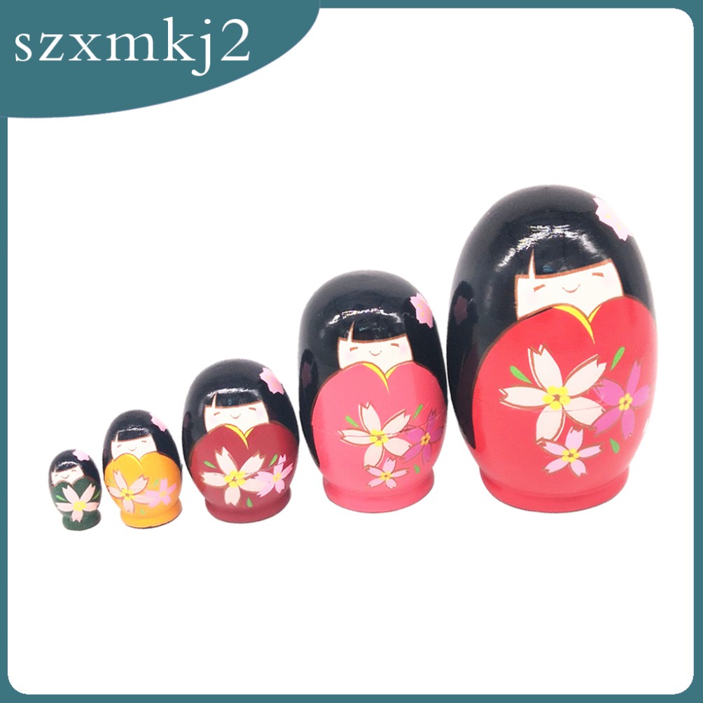 Set 5 Búp Bê Nga Bằng Gỗ szxmkj2