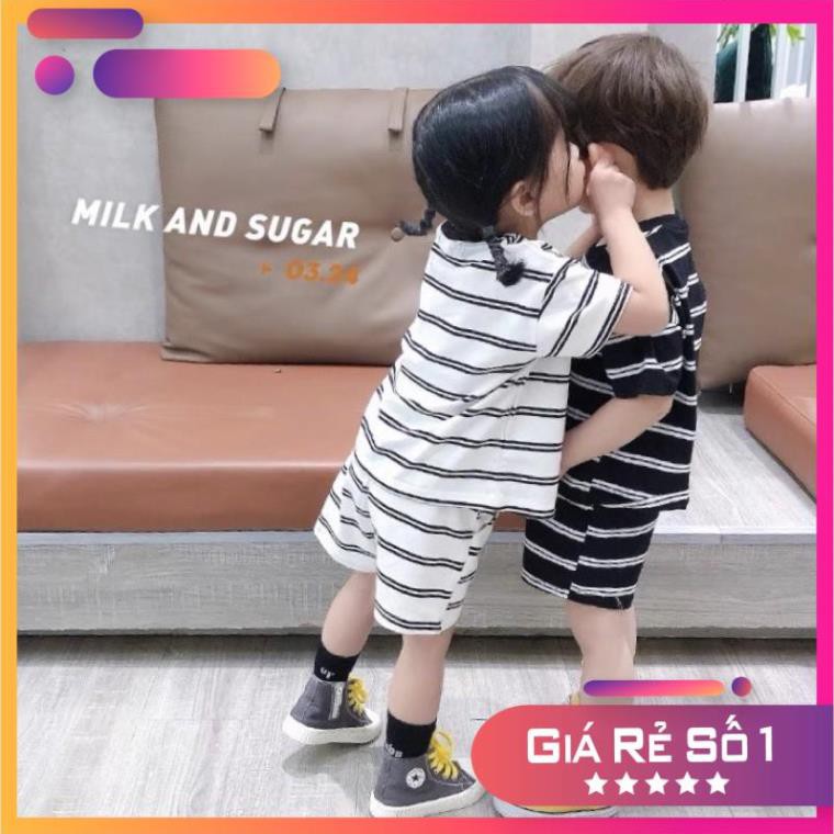 Bộ Kẻ cotton Bé trai/ bé gái ❤️chất cotton 4 chiều mềm mịn thấm hút mồ hôi cho bé thoải mái vận động