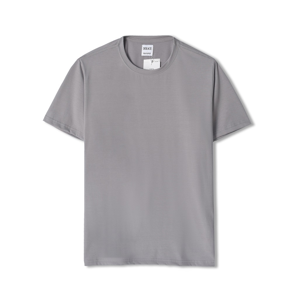 Áo Thun Nam Cổ Tròn Vải Cotton Dày Dặn Co Giãn Tay Ngắn