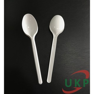 Combo 500 cái Muỗng nhựa trà sữa màu trắng cao cấp