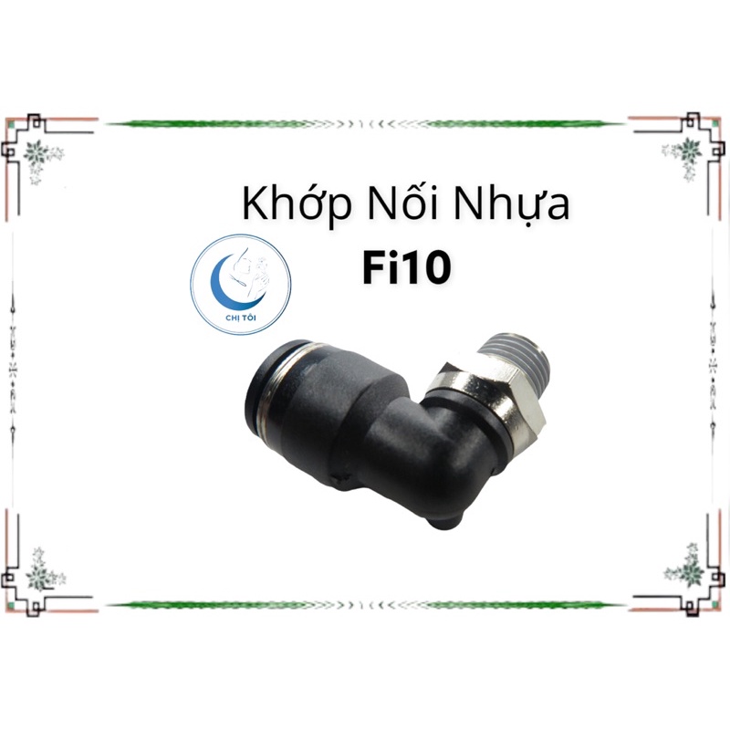 Khớp nối nhanh Fi10 lùn pvc xoay 360 độ