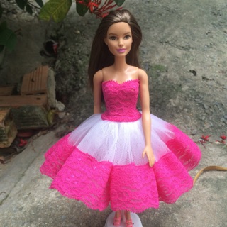 Đầm thân ống liền váy xoè dành cho búp bê