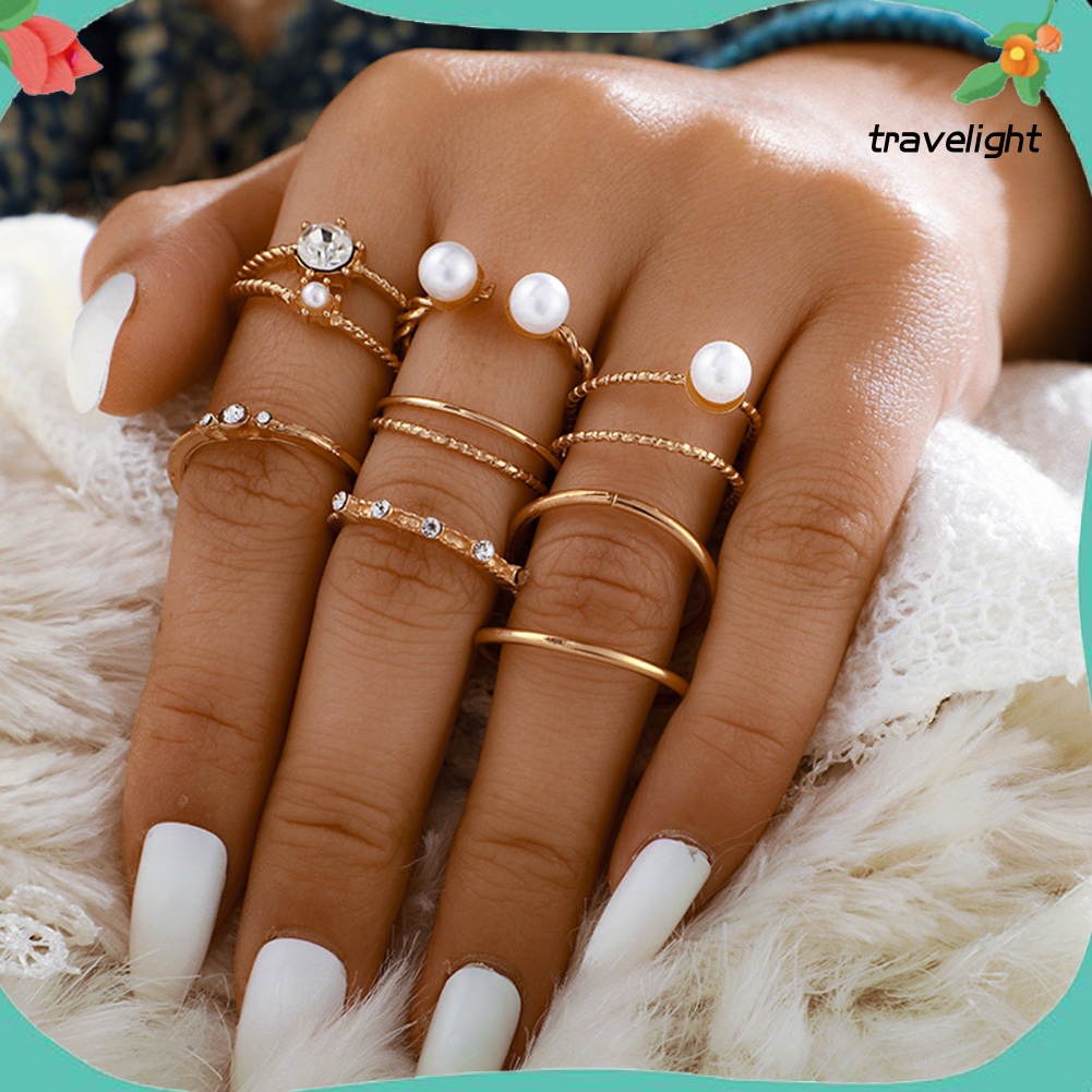 Set 5 / 8 Nhẫn Đeo Tay Phong Cách Bohemian Thời Trang Cho Nữ