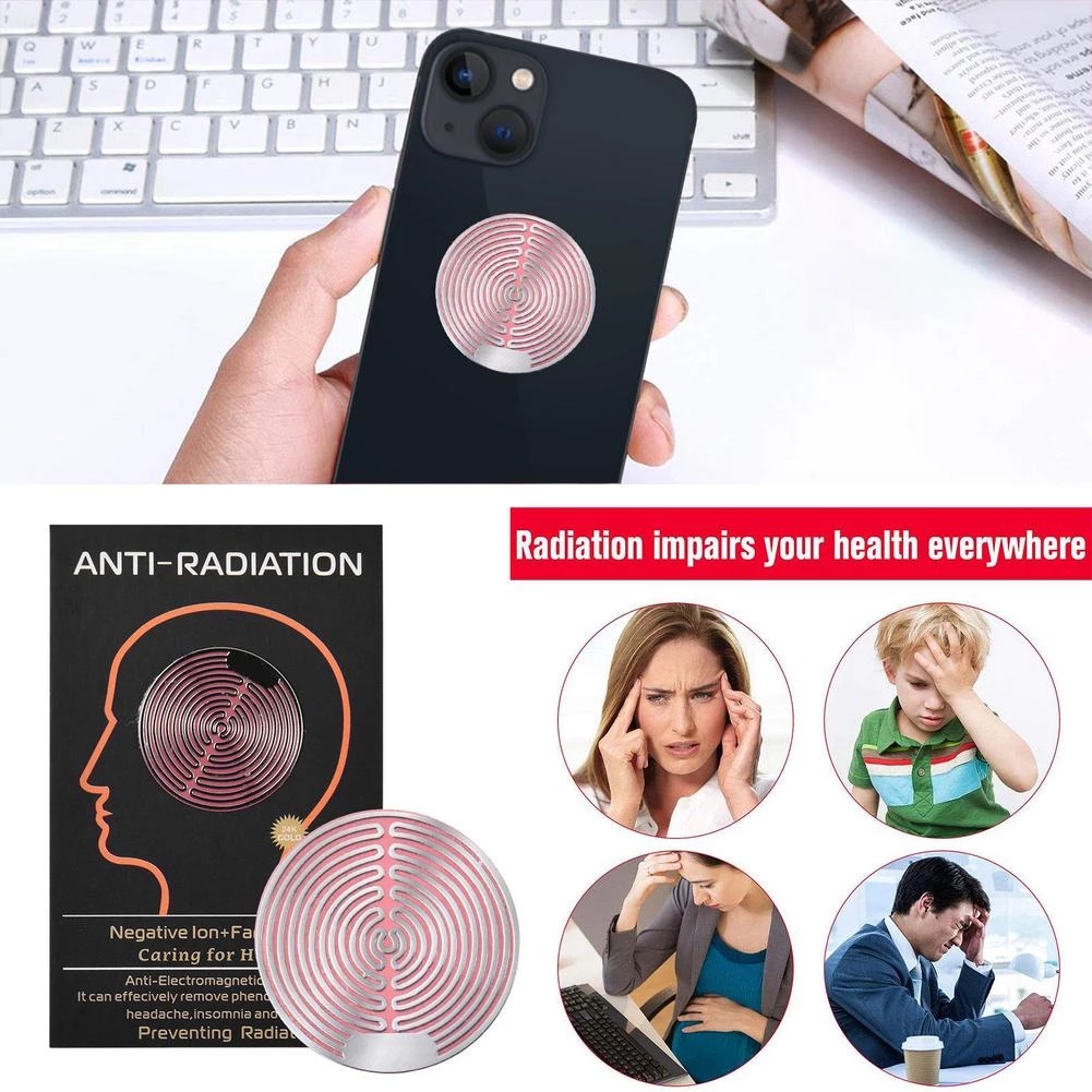 [Miễn Phí Vận Chuyển] [Phụ Kiện Điện Thoại Di Động] Miếng Dán Bảo Vệ Chống Bức Xạ Họa Tiết Cuộn Dây Vàng