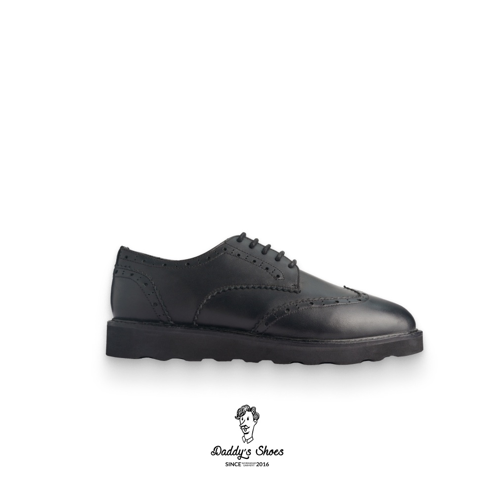 Giày Tây Deryby Daddy's Shoes, Giày Đế Bằng, Derby Shoes Đen