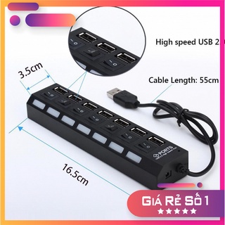 Hub tốc độ cao chia usb 1 ra 7 có công tắc - Hàng loại 1