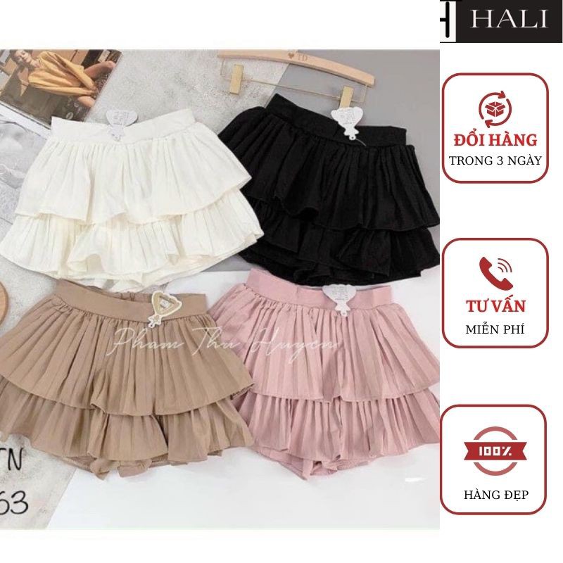 Chân váy xếp ly 2 tầng xòe bồng quảng châu hottrend 2021