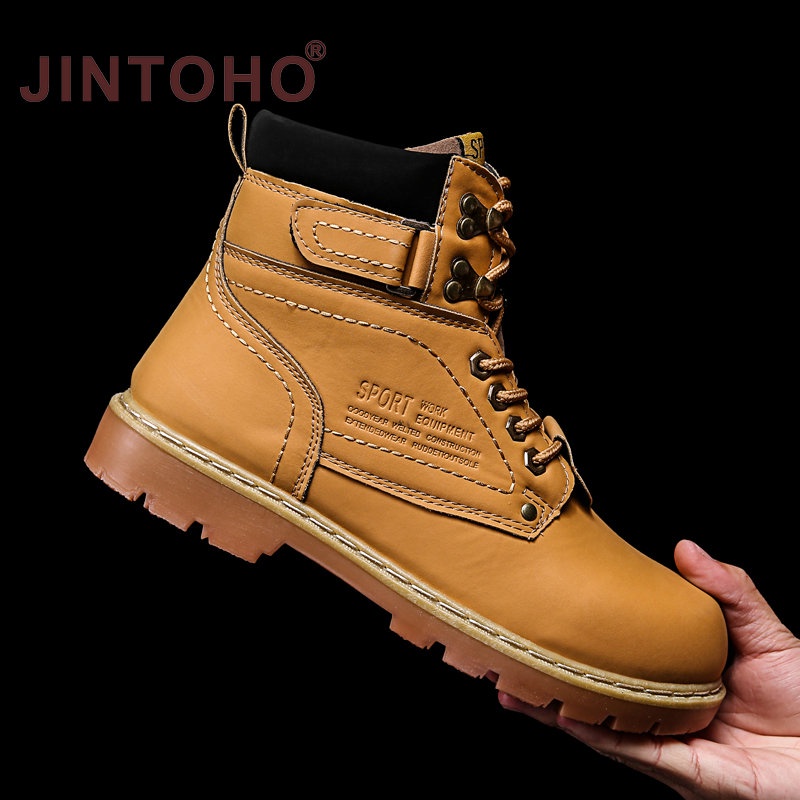 Giày Bốt Da Cao Su Chống Trượt Thời Trang Mùa Đông Cho Nam Size 38-46