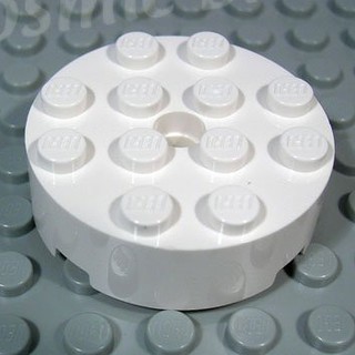 [1 Cái] LEGO Gạch 4x4 Trụ Tròn với Lỗ Chốt Trung Tâm, Màu Trắng ID 4558956 87081