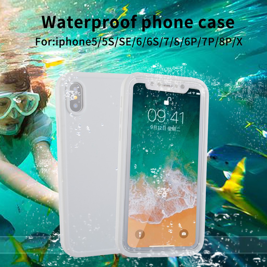 Ốp điện thoại silicon mềm không thấm nước IP68 bảo vệ 360 độ cho iPhone 6 6s 7 8 plus X XR XS MAX 11 PRO MAX