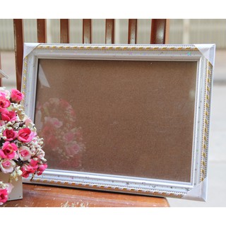 khung bằng khen , khung để ảnh bé A4-30*40 trắng sao mặt mica