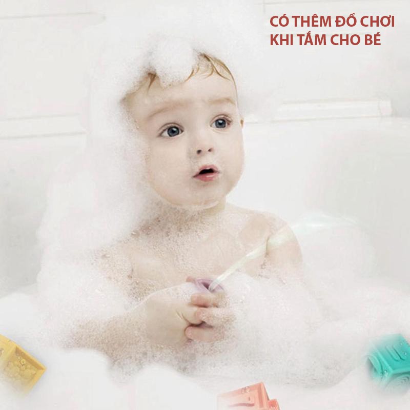 Set 12 Khối Xếp Hình Mềm Nối Nhau Nhiều Màu Sắc Cho Bé Đang Mọc Răng,Giúp Bé Nhận Thức Màu Sắc Và Giáo Dục Cho Bé