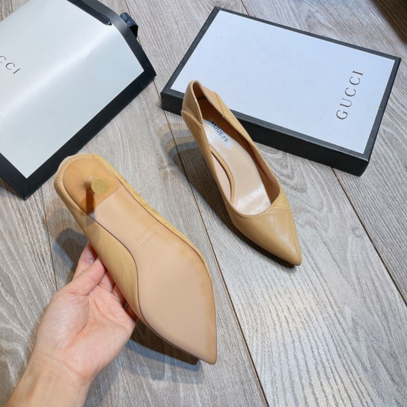 X(ẢNH THẬT) Giày Cao Gót 7p Da Lộn Pha Da Mềm Êm Fullbox Cao Cấp