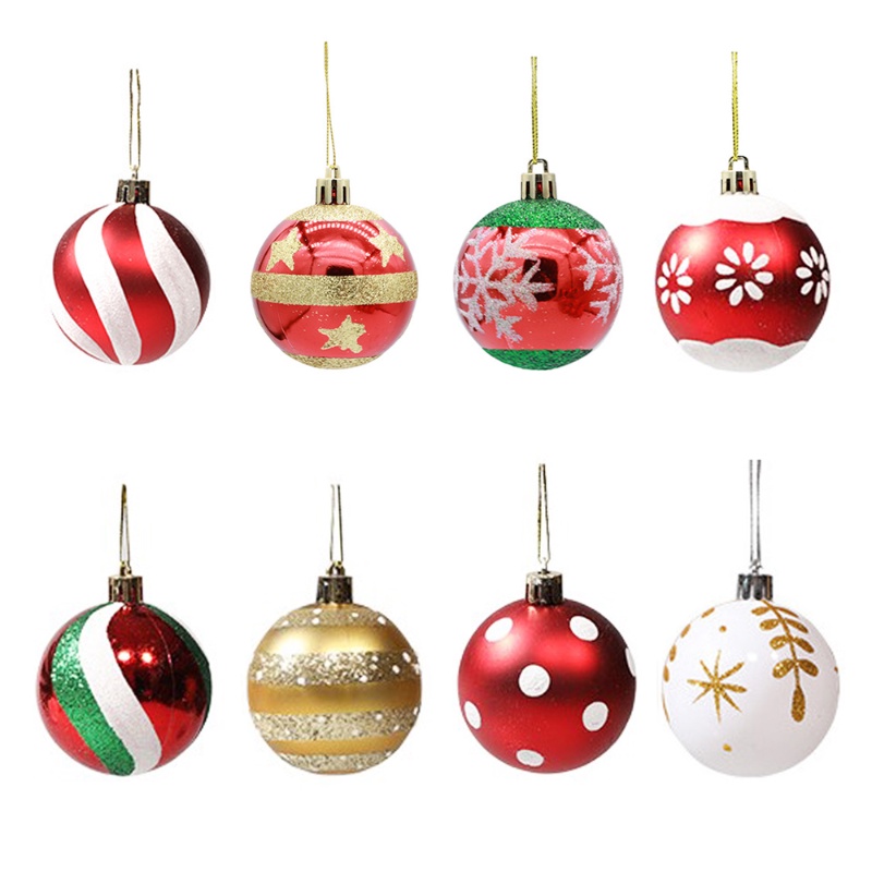 Set 6 Trái Châu 6cm Trang Trí Cây Thông Giáng Sinh Năm Mới