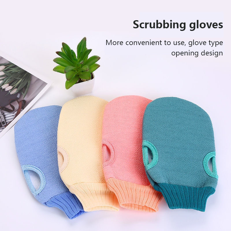 Bộ dây bàn chải dài chà lưng và bông tắm xơ mướp cùng găng tay tắm 3 trong 1