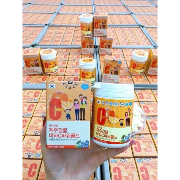 [Mẫu mới] Viên Vitamin C JEJU Tangerine Multivita C Hàn Quốc