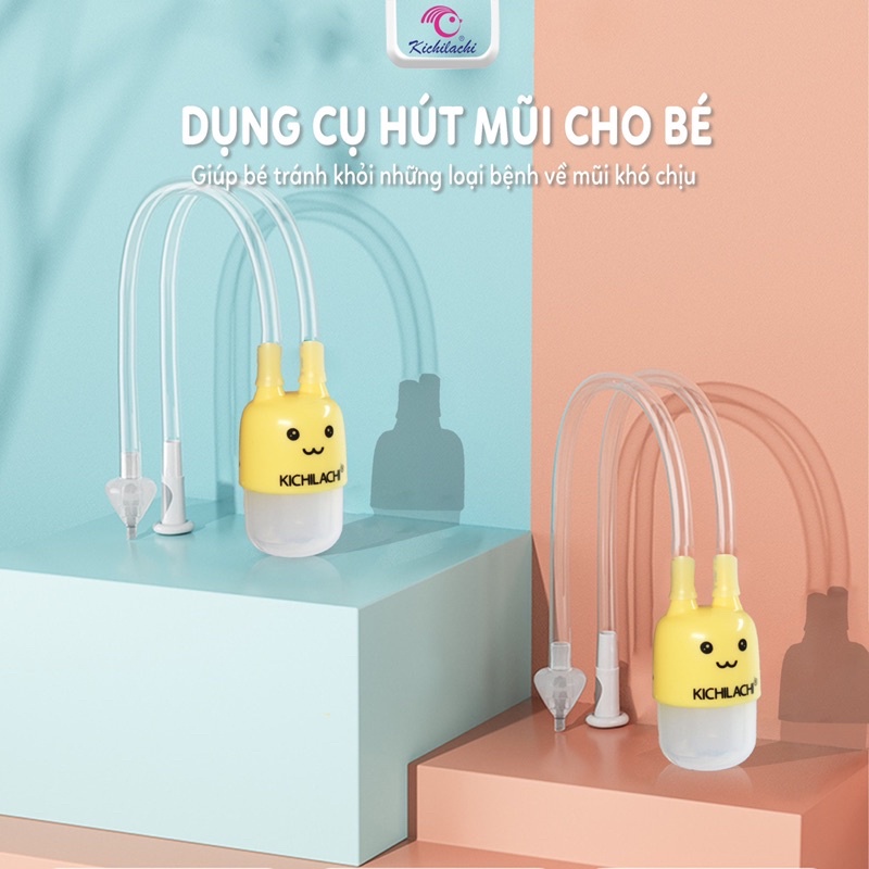 Dây hút mũi silicon siêu mềm KICHILACHI không BPA độc hại, dây hút vệ sinh mũi sạch sẽ không gây đau cho bé
