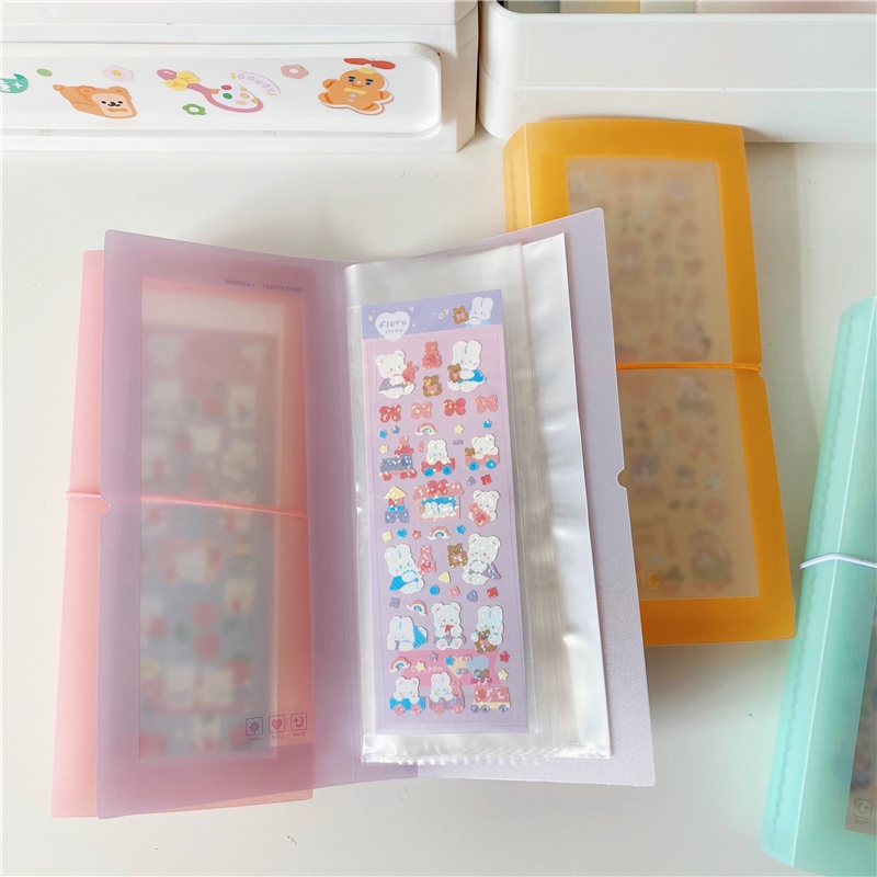 Sổ đựng sticker MIAO'S LITTLE FOREST sổ bìa nhựa túi trong lưu trữ hình dán tiện dụng MOT2213