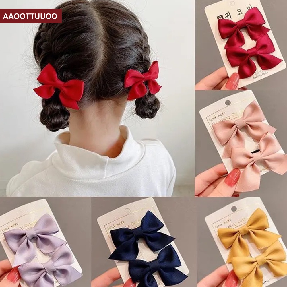 Kẹp tóc nơ 6 màu dễ thương cho bé gái