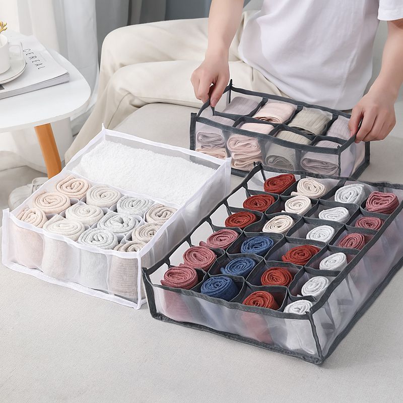Hộp Đựng Đồ Lót/Vớ Nhiều Ngăn Tiện Dụng