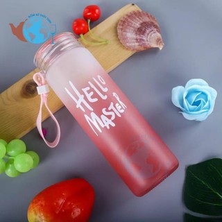 [🛵Freeship + Sale 10%] Bình thủy tinh HELLO MASTER CAO CẤP 480ml
