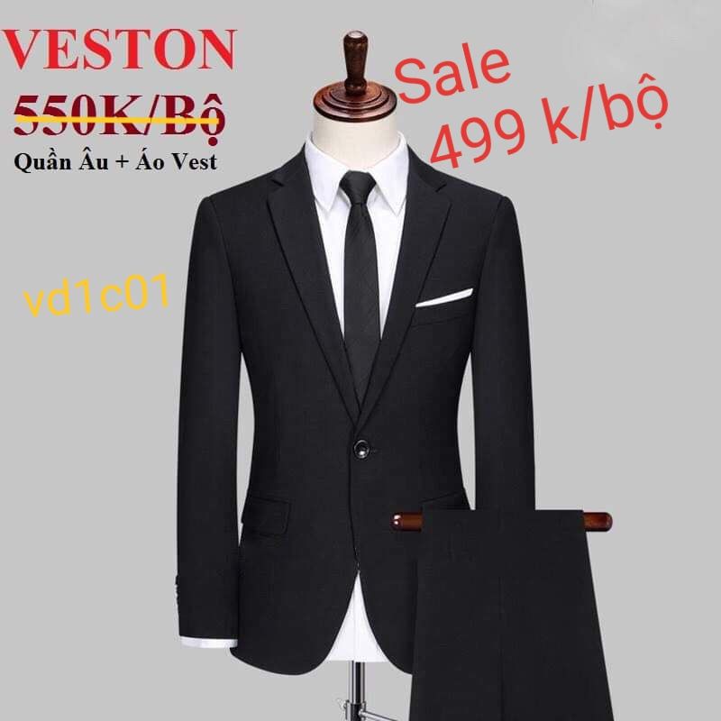 Vest Nam form ôm big sale, gồm vest và quần âu đặt may xưởng, tặng kèm cài vest đẳng cấp