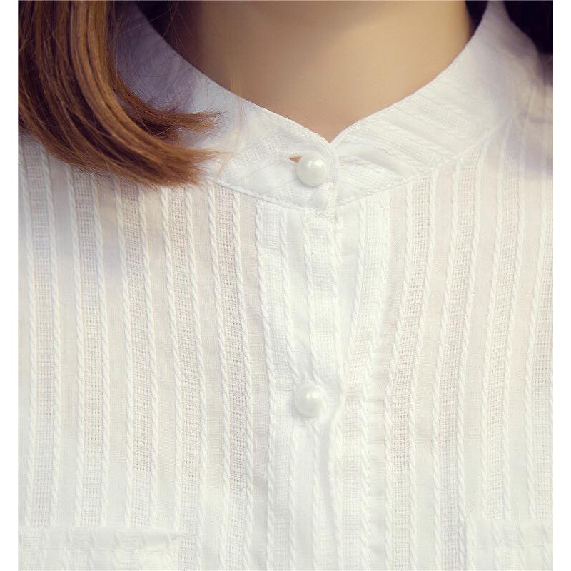 Áo sơ mi nữ, áo trắng học sinh sinh viên xinh xắn