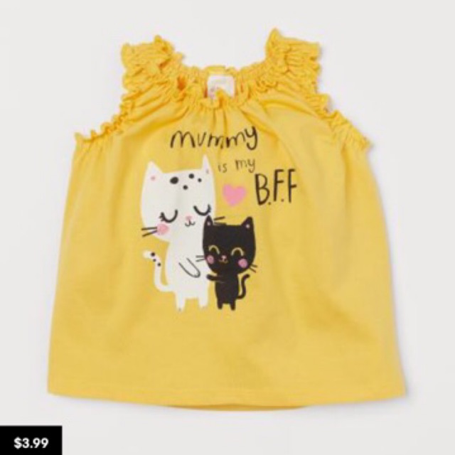 Áo thun sát nách HM authentic đủ size 2 tháng - 3 tuổi